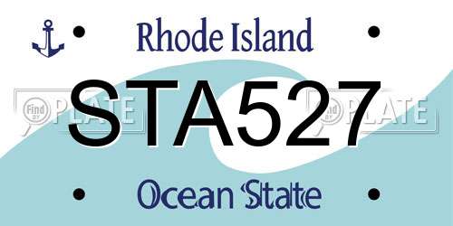 STA527 Rhode Island License Plate