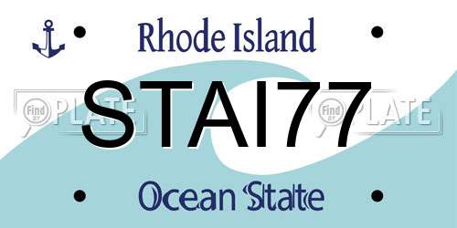 STAI77 Rhode Island License Plate