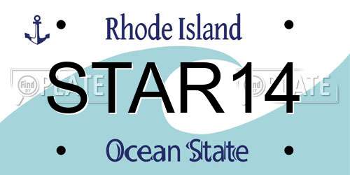 STAR14 Rhode Island License Plate