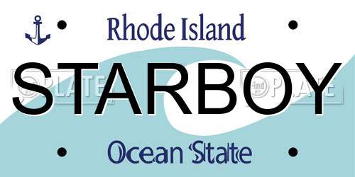 STARBOY Rhode Island License Plate