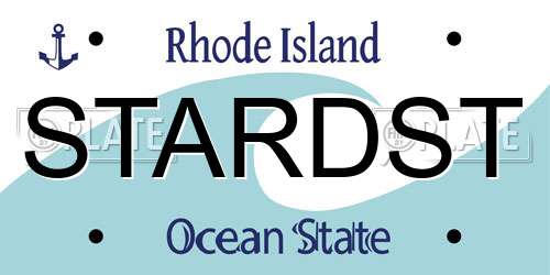 STARDST Rhode Island License Plate