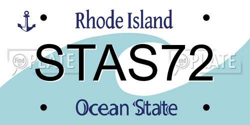 STAS72 Rhode Island License Plate