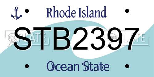 STB2397 Rhode Island License Plate