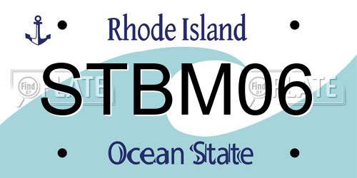 STBM06 Rhode Island License Plate