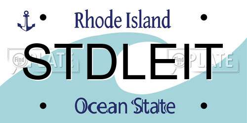 STDLEIT Rhode Island License Plate