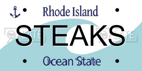 STEAKS Rhode Island License Plate