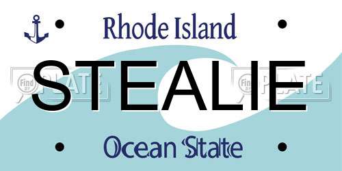STEALIE Rhode Island License Plate
