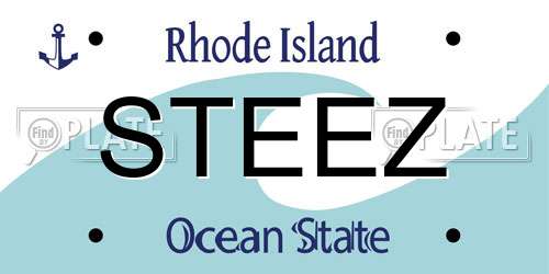 STEEZ Rhode Island License Plate