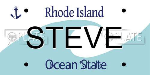 STEVE Rhode Island License Plate