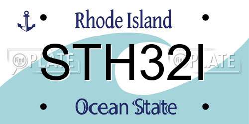 STH32I Rhode Island License Plate