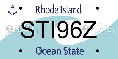 STI96Z Rhode Island License Plate