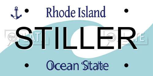 STILLER Rhode Island License Plate