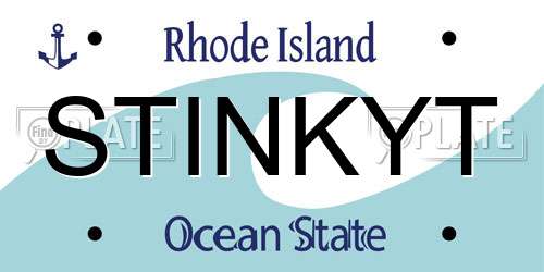 STINKYT Rhode Island License Plate