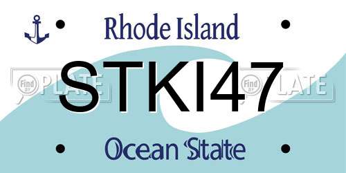 STKI47 Rhode Island License Plate