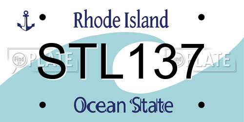 STL137 Rhode Island License Plate