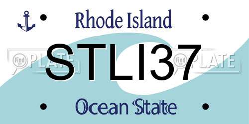 STLI37 Rhode Island License Plate