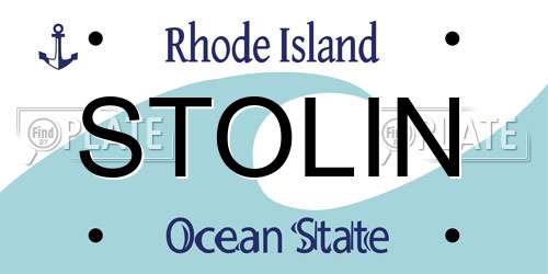 STOLIN Rhode Island License Plate