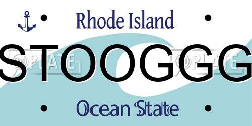 STOOGGG Rhode Island License Plate