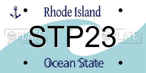 STP23 Rhode Island License Plate