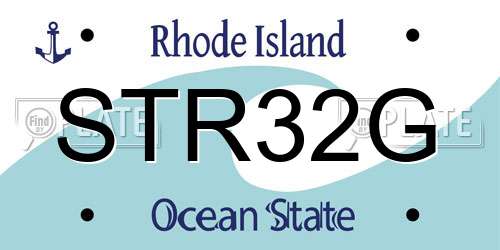 STR32G Rhode Island License Plate