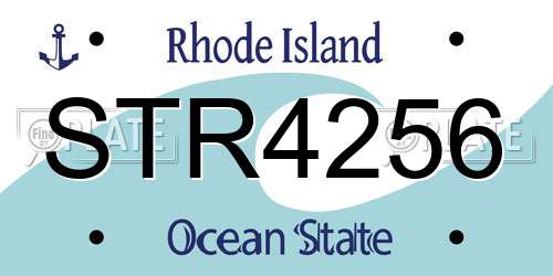 STR4256 Rhode Island License Plate