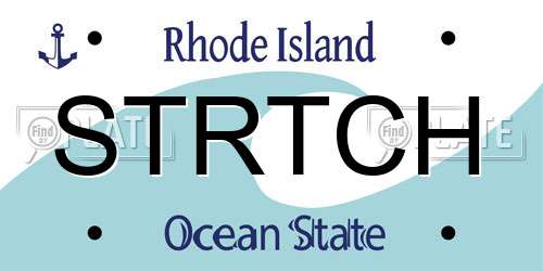 STRTCH Rhode Island License Plate