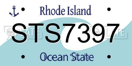 STS7397 Rhode Island License Plate