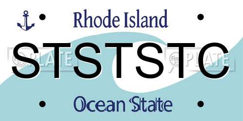 STSTSTC Rhode Island License Plate