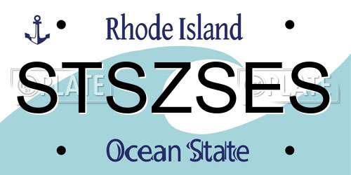 STSZSES Rhode Island License Plate