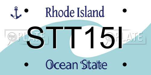 STT15I Rhode Island License Plate