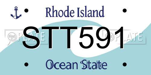 STT591 Rhode Island License Plate