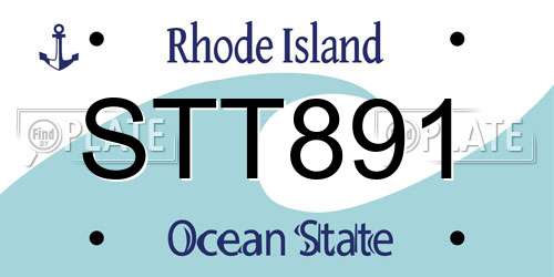 STT891 Rhode Island License Plate
