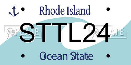 STTL24 Rhode Island License Plate