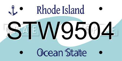 STW9504 Rhode Island License Plate