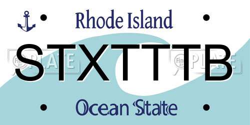 STXTTTB Rhode Island License Plate