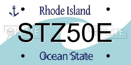 STZ50E Rhode Island License Plate