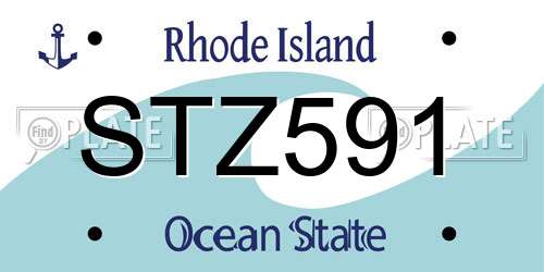 STZ591 Rhode Island License Plate