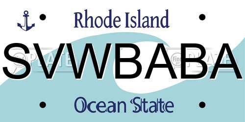 SVWBABA Rhode Island License Plate