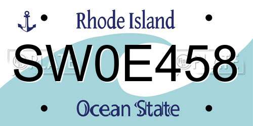 SW0E458 Rhode Island License Plate