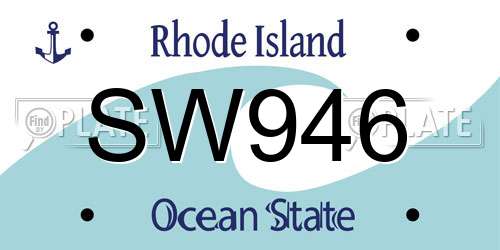 SW946 Rhode Island License Plate