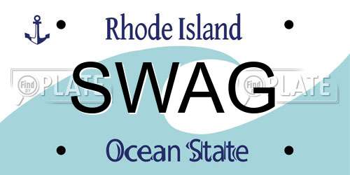 SWAG Rhode Island License Plate