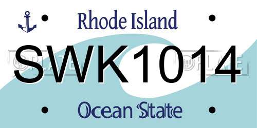 SWK1014 Rhode Island License Plate