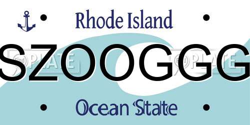 SZOOGGG Rhode Island License Plate