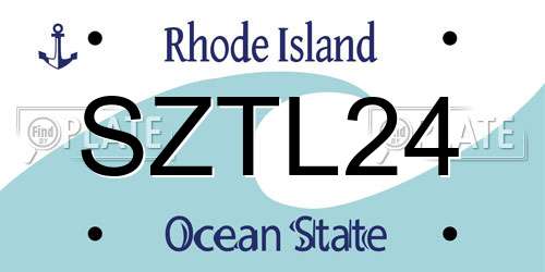 SZTL24 Rhode Island License Plate
