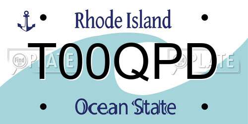 T00QPD Rhode Island License Plate