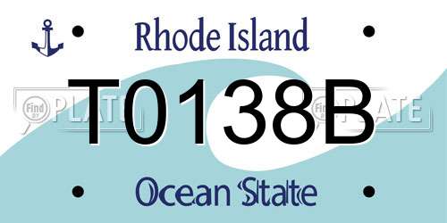 T0138B Rhode Island License Plate