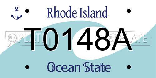 T0148A Rhode Island License Plate