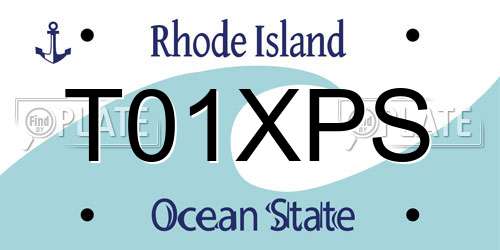 T01XPS Rhode Island License Plate