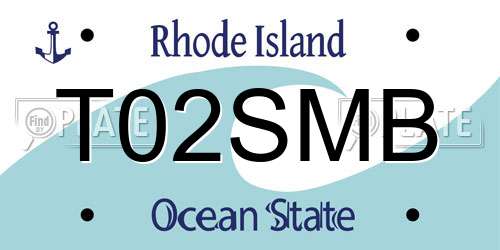 T02SMB Rhode Island License Plate