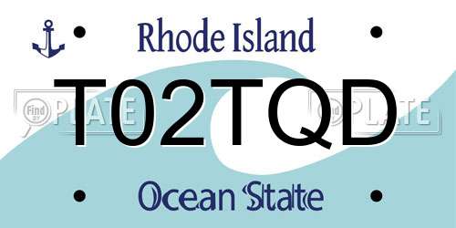 T02TQD Rhode Island License Plate